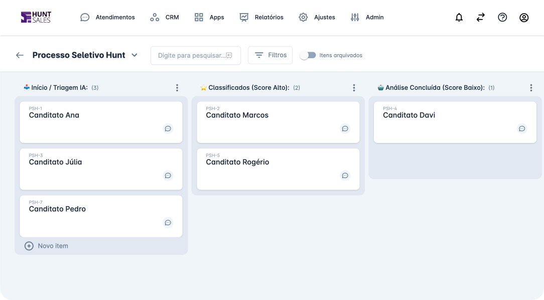 Kanban de Candidatos